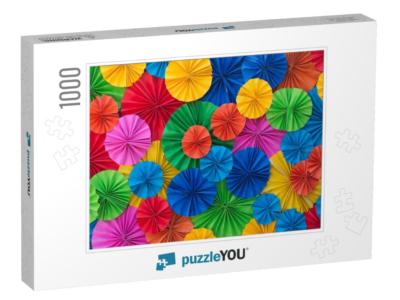 Color Full Paper Folded Make for Abstract Background... Jigsaw Puzzle with 1000 pieces