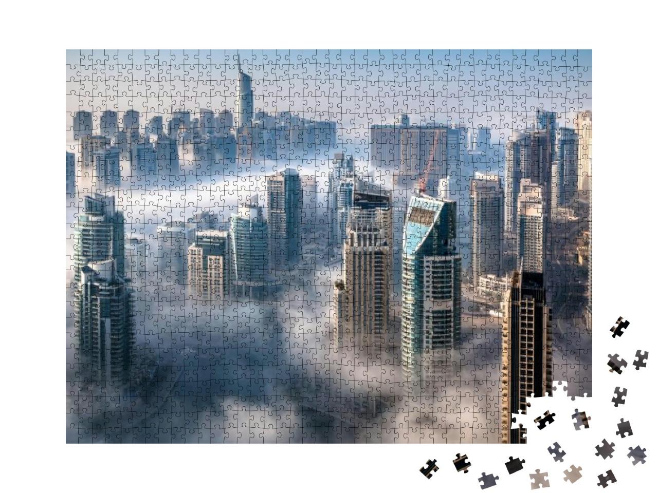 Dubai Skyline, an Impressive Aerial Top View of the City... Jigsaw Puzzle with 1000 pieces