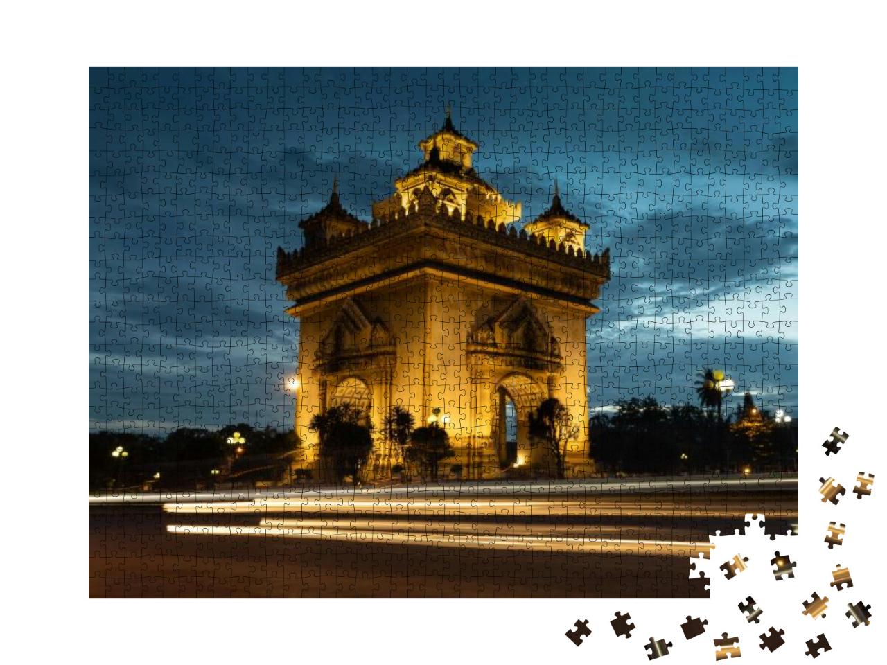 Patuxai Victory Monument Architectural Landmark of Vienti... Jigsaw Puzzle with 1000 pieces