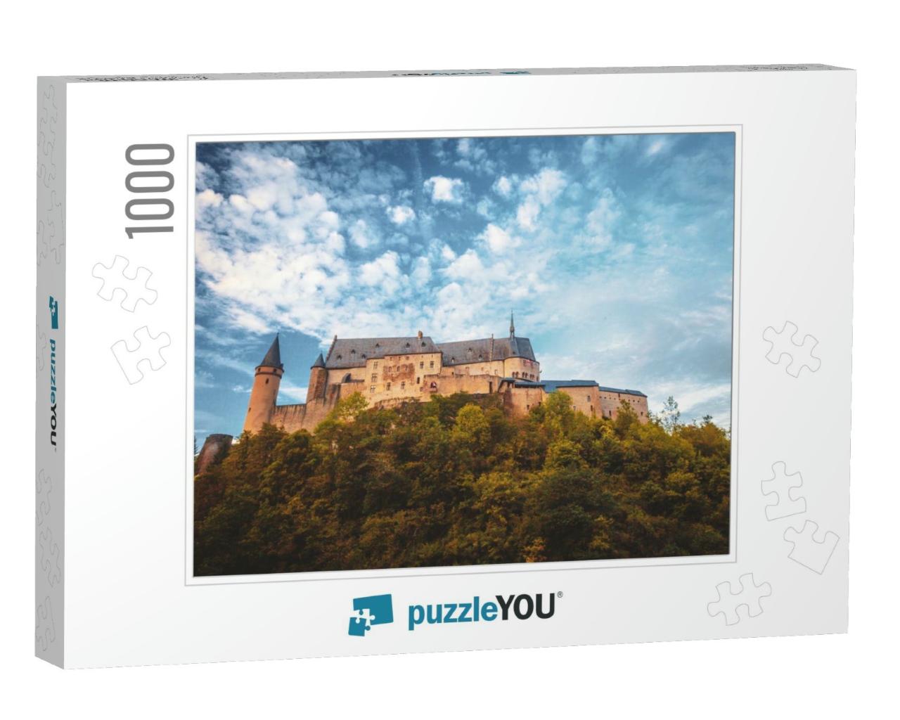 The Wonderful Castle of Vianden, a Little Village in Luxe... Jigsaw Puzzle with 1000 pieces