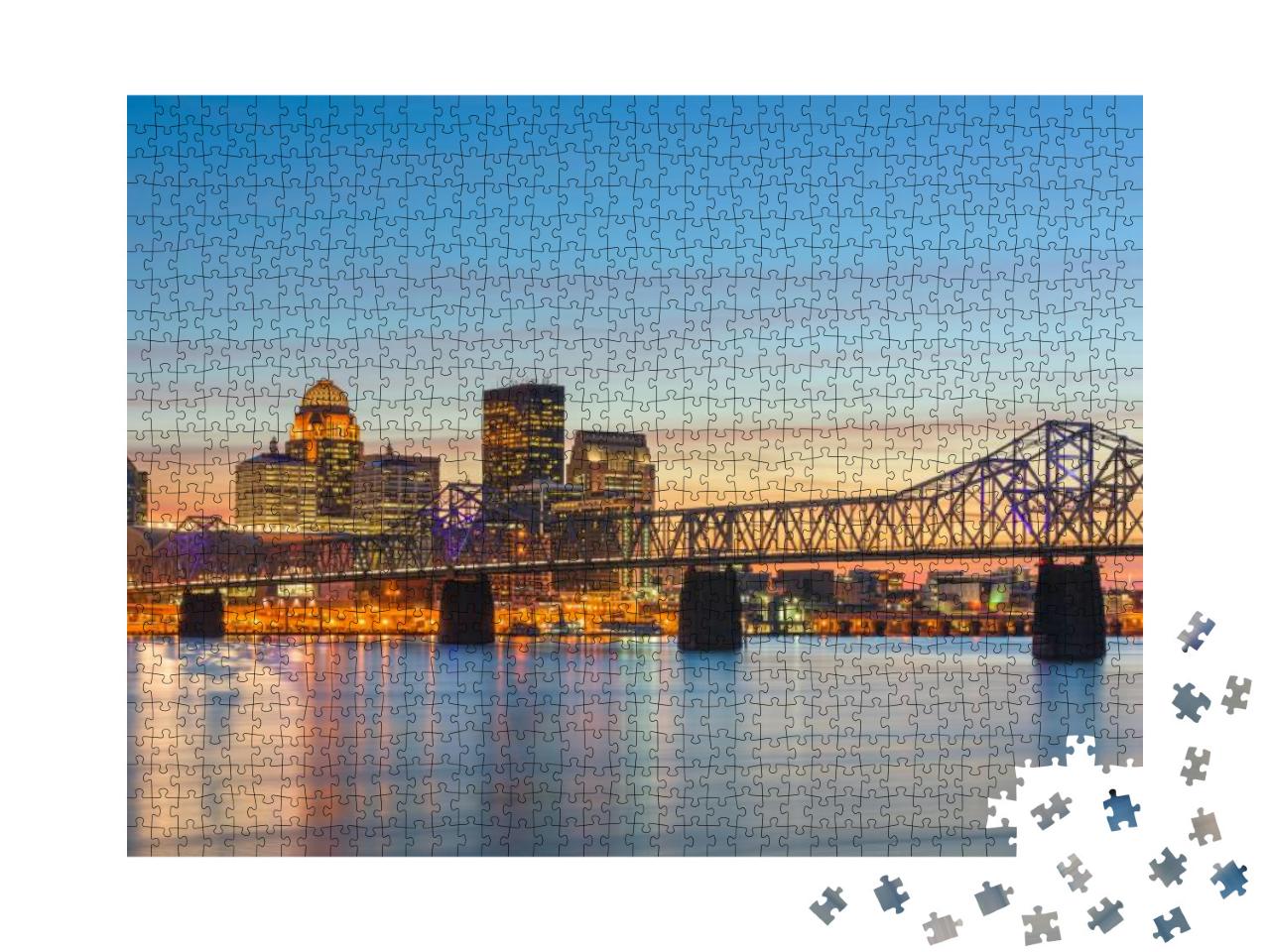 Louisville, Kentucky, USA Skyline on the River... Jigsaw Puzzle with 1000 pieces