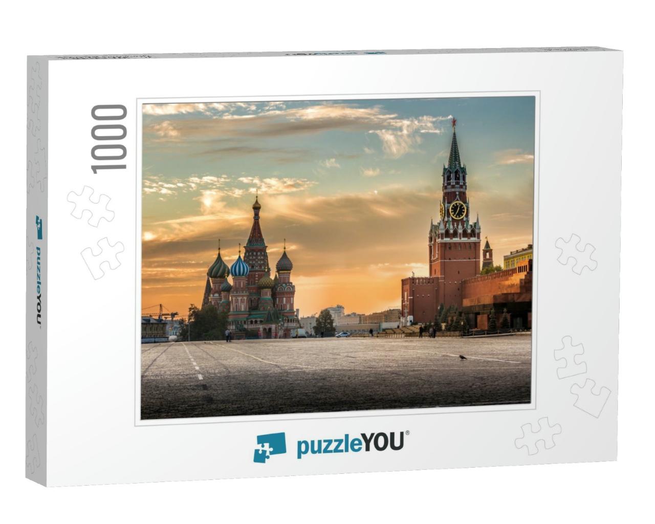 Moscow, Russia, Red Square, View of St. Basils Cathedral... Jigsaw Puzzle with 1000 pieces