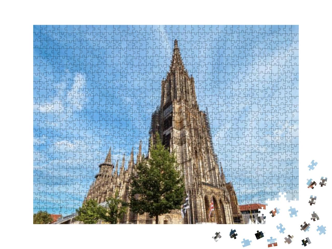 Ulm Minster or Cathedral of Ulm City, Germany. It is Medi... Jigsaw Puzzle with 1000 pieces
