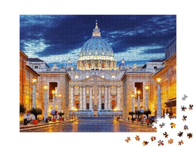 The Papal Basilica of Saint Peter in the Vatican Basilica... Jigsaw Puzzle with 1000 pieces