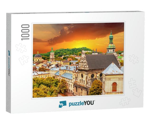 Scenic View on Lviv, City View, Historical City Center, U... Jigsaw Puzzle with 1000 pieces