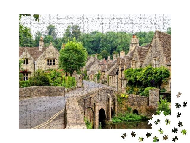 Picturesque Cotswold Village of Castle Combe, England... Jigsaw Puzzle with 1000 pieces