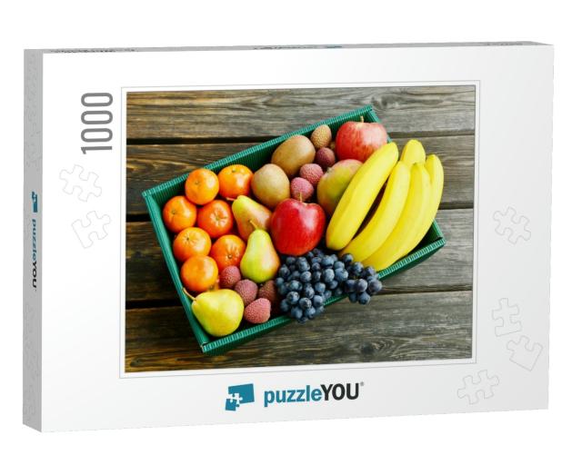 Mixed Many Type of Winter Fruits in the Paper Box for a G... Jigsaw Puzzle with 1000 pieces