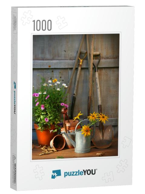 Garden Shed with Tools & Flower Pots... Jigsaw Puzzle with 1000 pieces