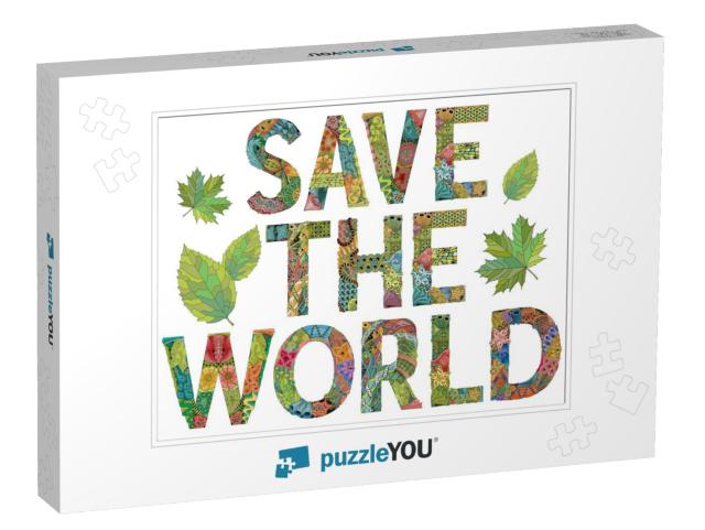 Hand-Painted Art Design. Hand Drawn Illustration W... Jigsaw Puzzle