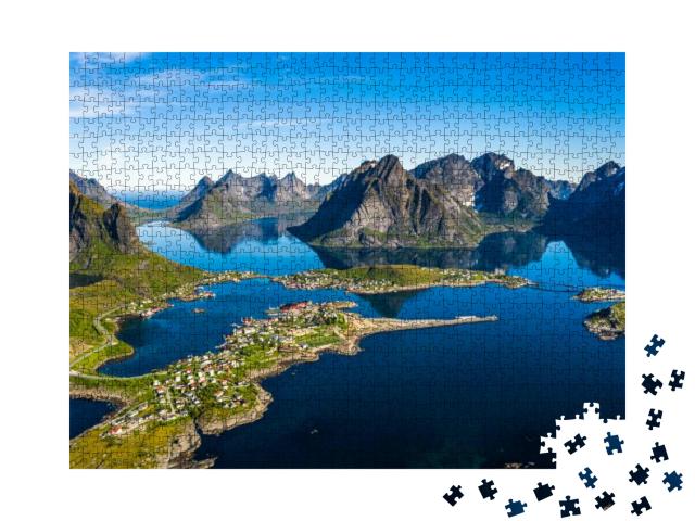 Panorama Lofoten is an Archipelago in the County of Nordl... Jigsaw Puzzle with 1000 pieces