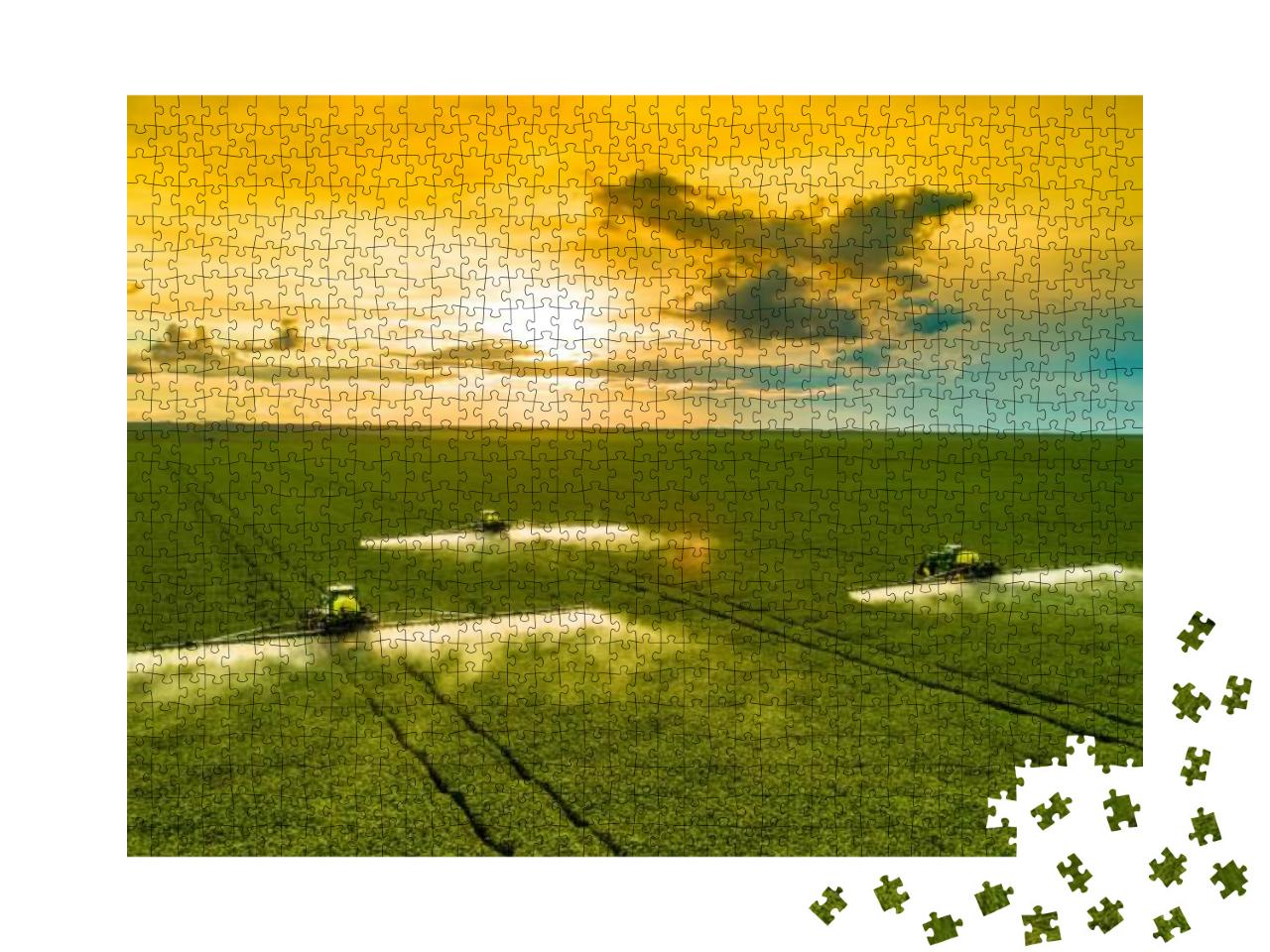 Agricultural Sprayers Making Application At the End of th... Jigsaw Puzzle with 1000 pieces