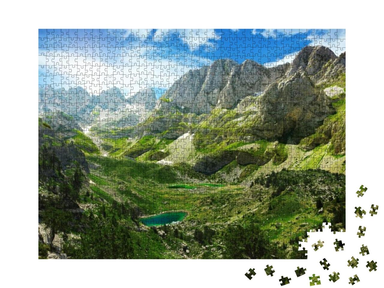 Amazing View of Mountain Lakes in Albanian Alps... Jigsaw Puzzle with 1000 pieces