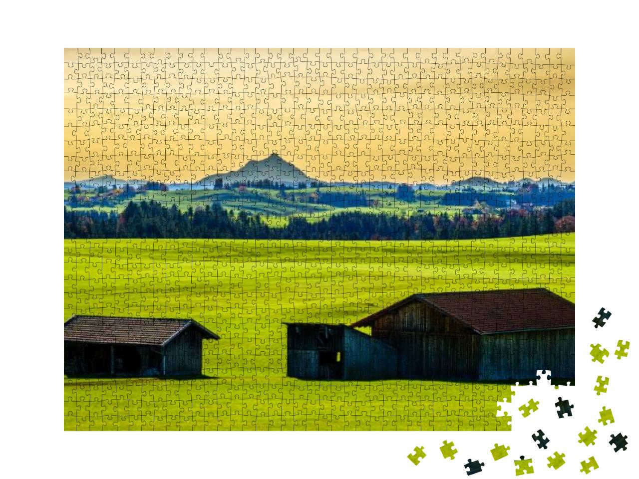 Landscape At the East Allgau Near Nesselwang - Bavaria... Jigsaw Puzzle with 1000 pieces