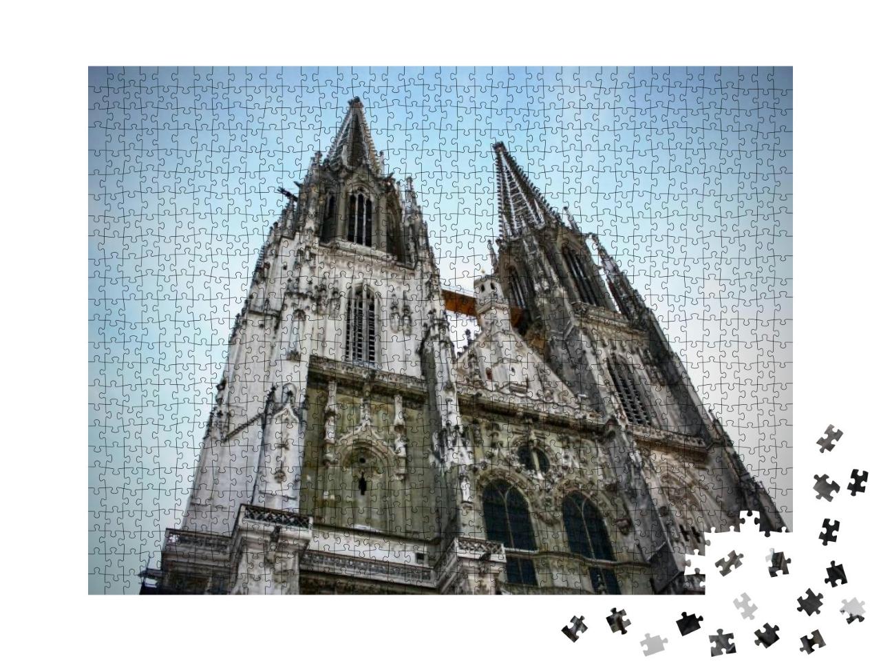 Sculptures on Facade of Regensburg Cathedral, Regensburg... Jigsaw Puzzle with 1000 pieces