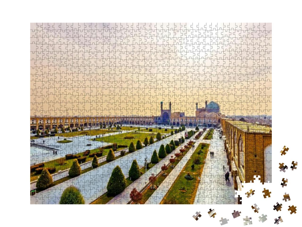 Imam Square Viewed from Ali Qapu in Isfahan, Iran. It is... Jigsaw Puzzle with 1000 pieces