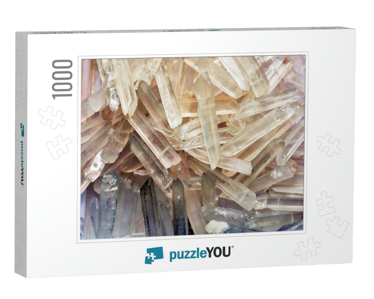 Natural Quartz Crystals in the Form of Ice Shards... Jigsaw Puzzle with 1000 pieces