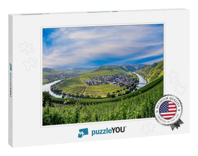 Scenic Moselle River Loop At Leiwen, Trittenheim in Germa... Jigsaw Puzzle