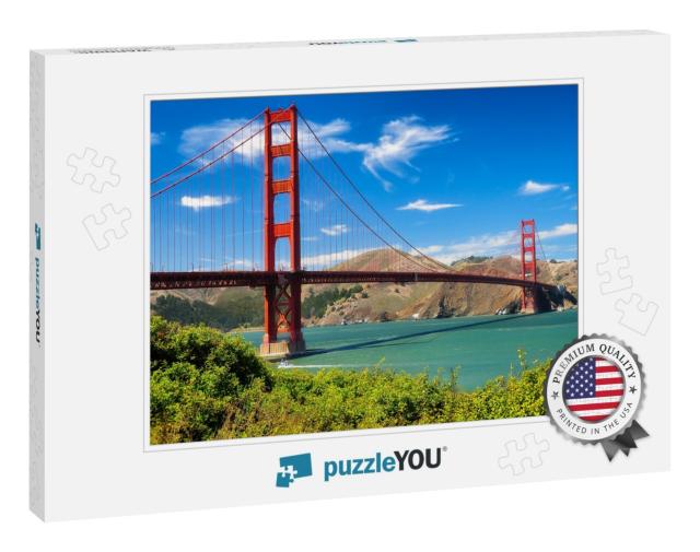 Golden Gate Bridge Vivid Day Landscape, San Francisco... Jigsaw Puzzle
