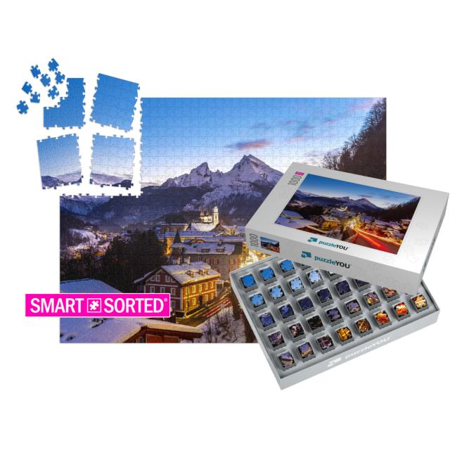 Historic Town of Berchtesgaden with Famous Watzmann Mount... | SMART SORTED® | Jigsaw Puzzle with 1000 pieces