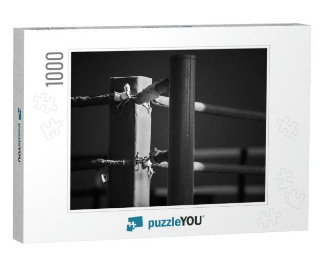 The Corner of the Boxing Ring is Large. the Image Has a S... Jigsaw Puzzle with 1000 pieces
