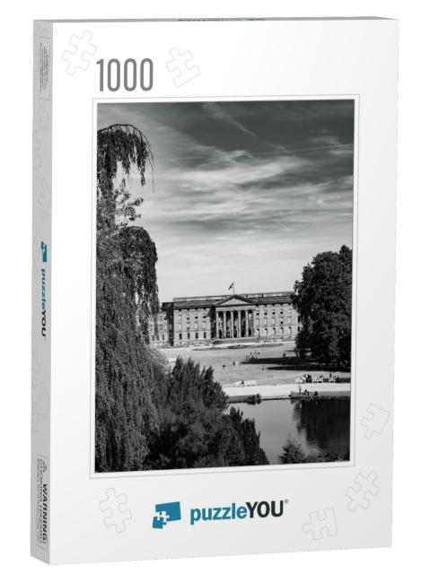 Black & White Bergpark in Kassel... Jigsaw Puzzle with 1000 pieces