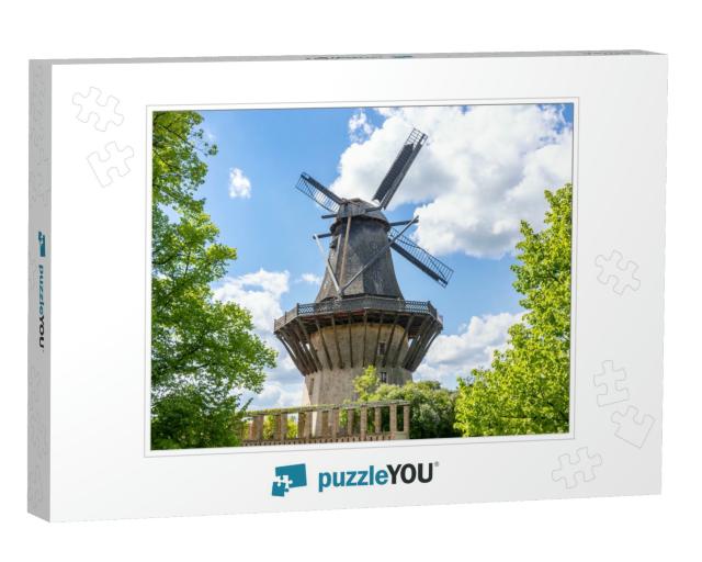 Windmill in Sanssouci Park, Potsdam, Germany... Jigsaw Puzzle