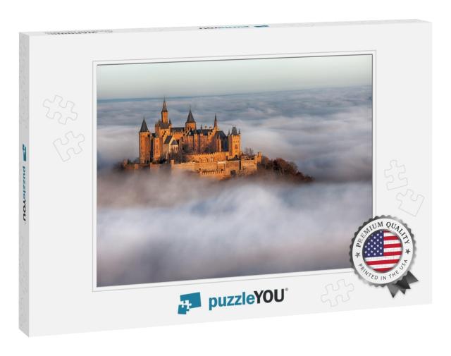 German Castle Hohenzollern Over the Clouds... Jigsaw Puzzle