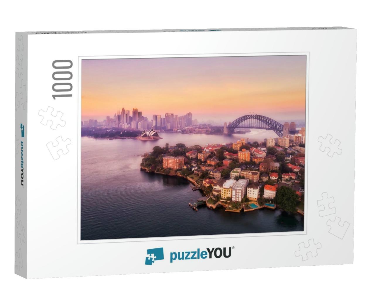 Sydney Harbor & Major City Landmarks of Waterfront Around... Jigsaw Puzzle with 1000 pieces