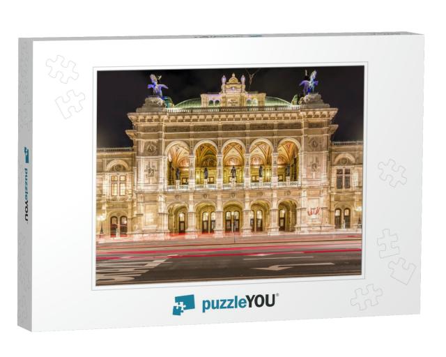 Vienna State Opera At Night, Vienna, Austria... Jigsaw Puzzle