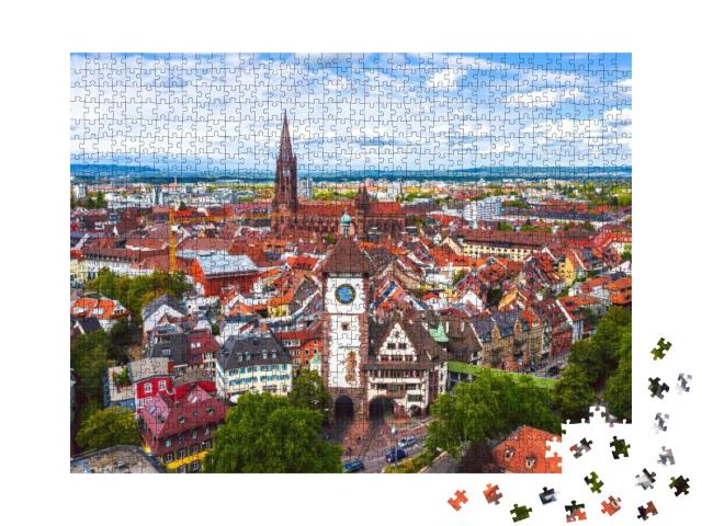 View Over Freiburg in Breisgau, Germany... Jigsaw Puzzle with 1000 pieces