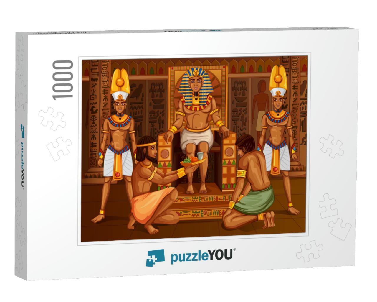 Vector Design of Egyptian Civilization King Pharaoh God o... Jigsaw Puzzle with 1000 pieces