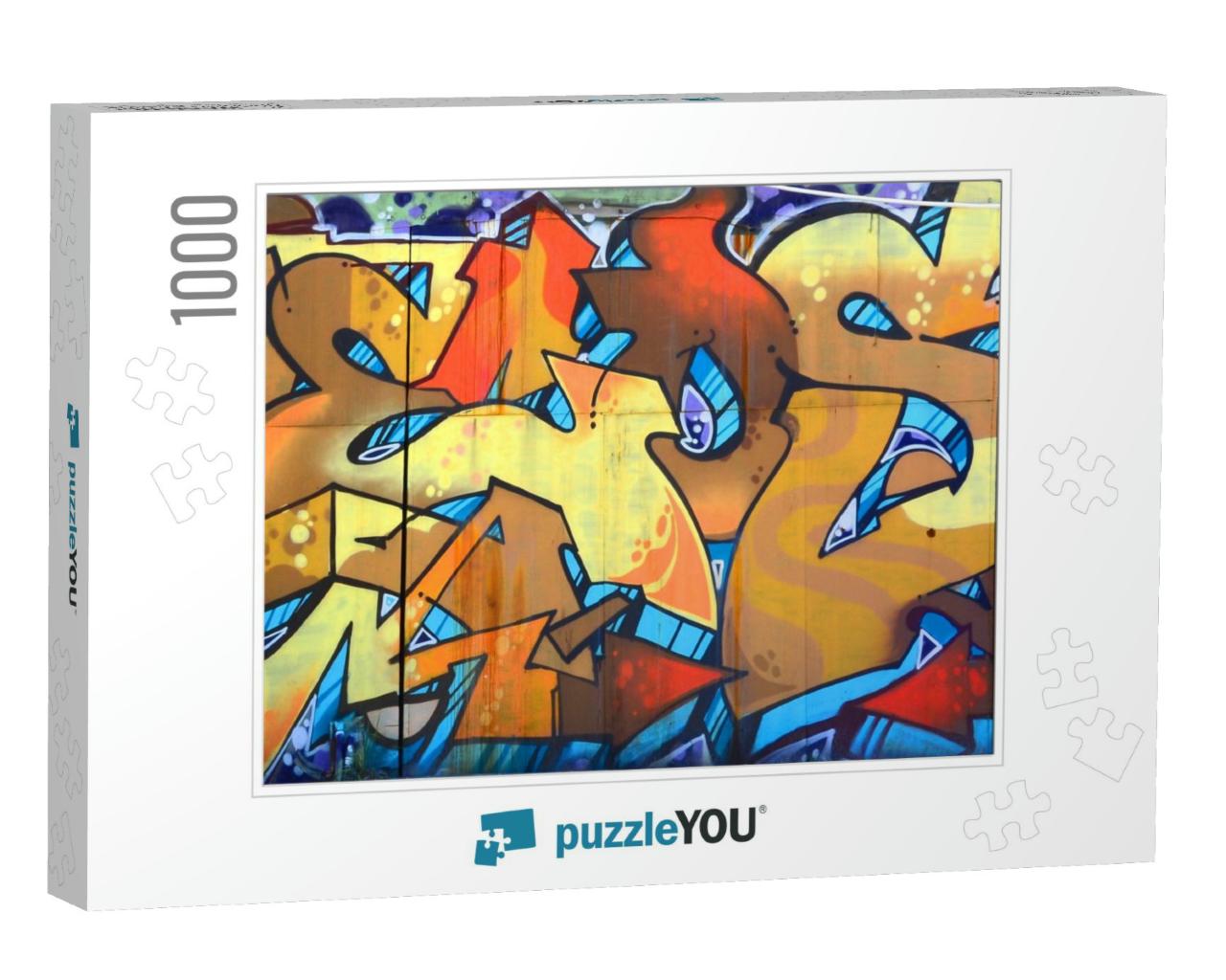 Street Art. Abstract Background Image of a Full Completed... Jigsaw Puzzle with 1000 pieces
