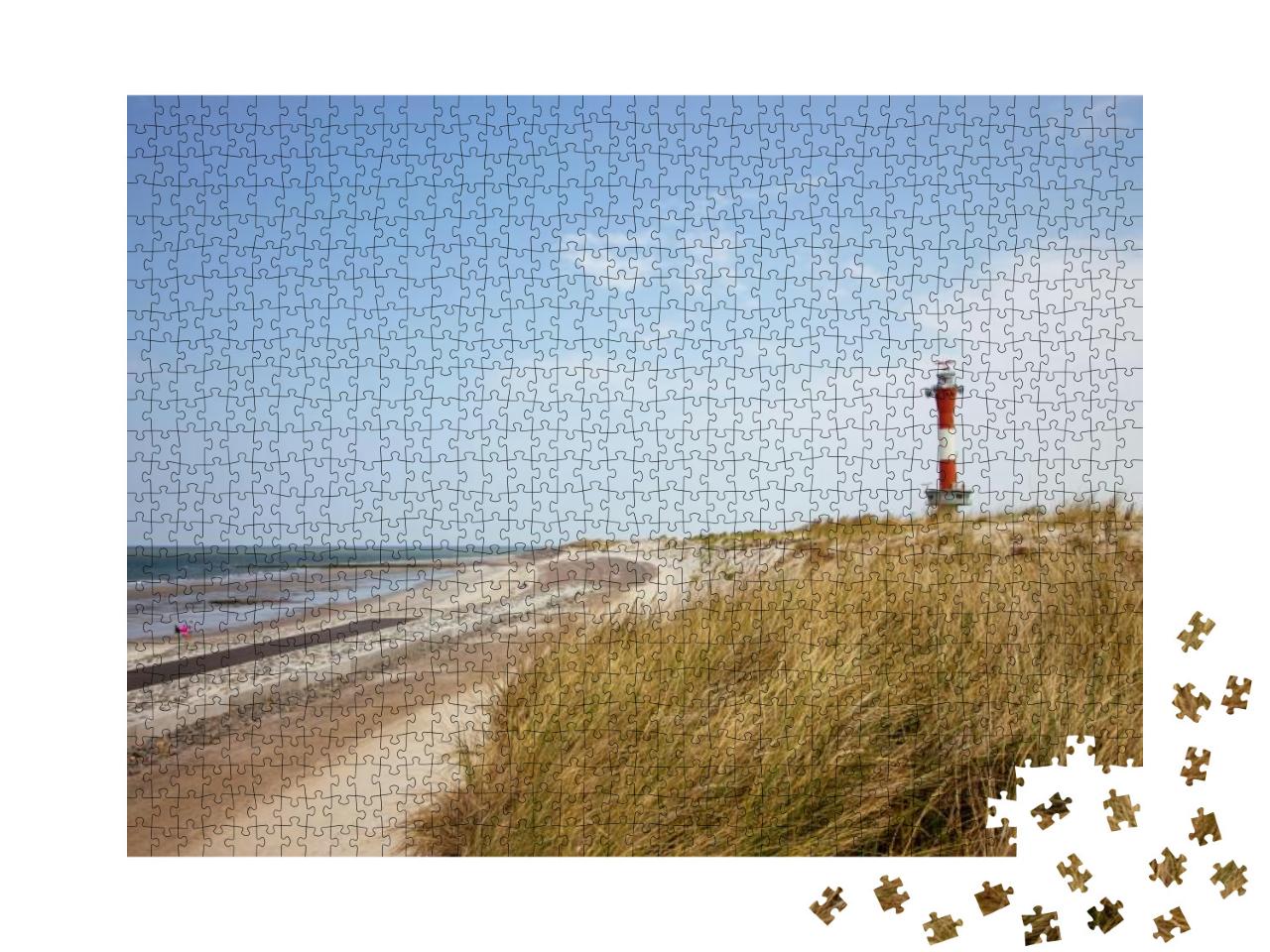 Lighthouse on Wangerooge Island with Beach... Jigsaw Puzzle with 1000 pieces