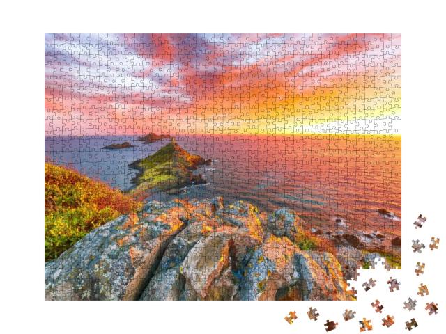 Sunset Over Popular Tourist Destination Torra Di a Parata... Jigsaw Puzzle with 1000 pieces