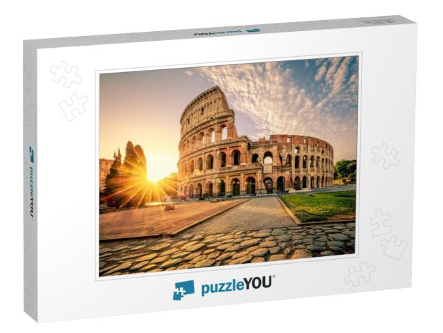 Colosseum in Rome At Sunrise, Italy, Europe... Jigsaw Puzzle