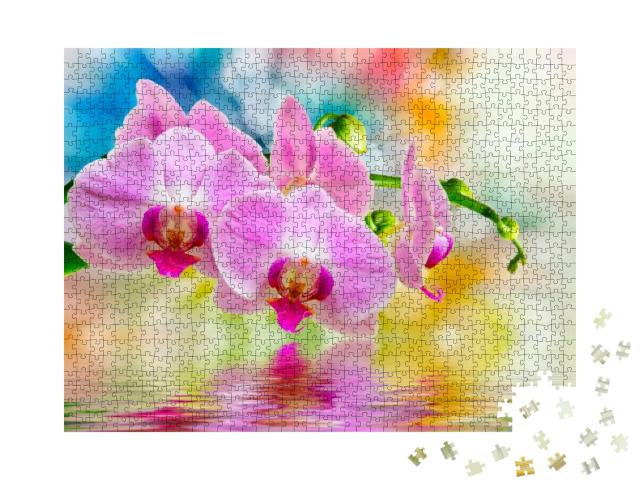 Close Up of Beautiful Plant Orchid Flower... Jigsaw Puzzle with 1000 pieces