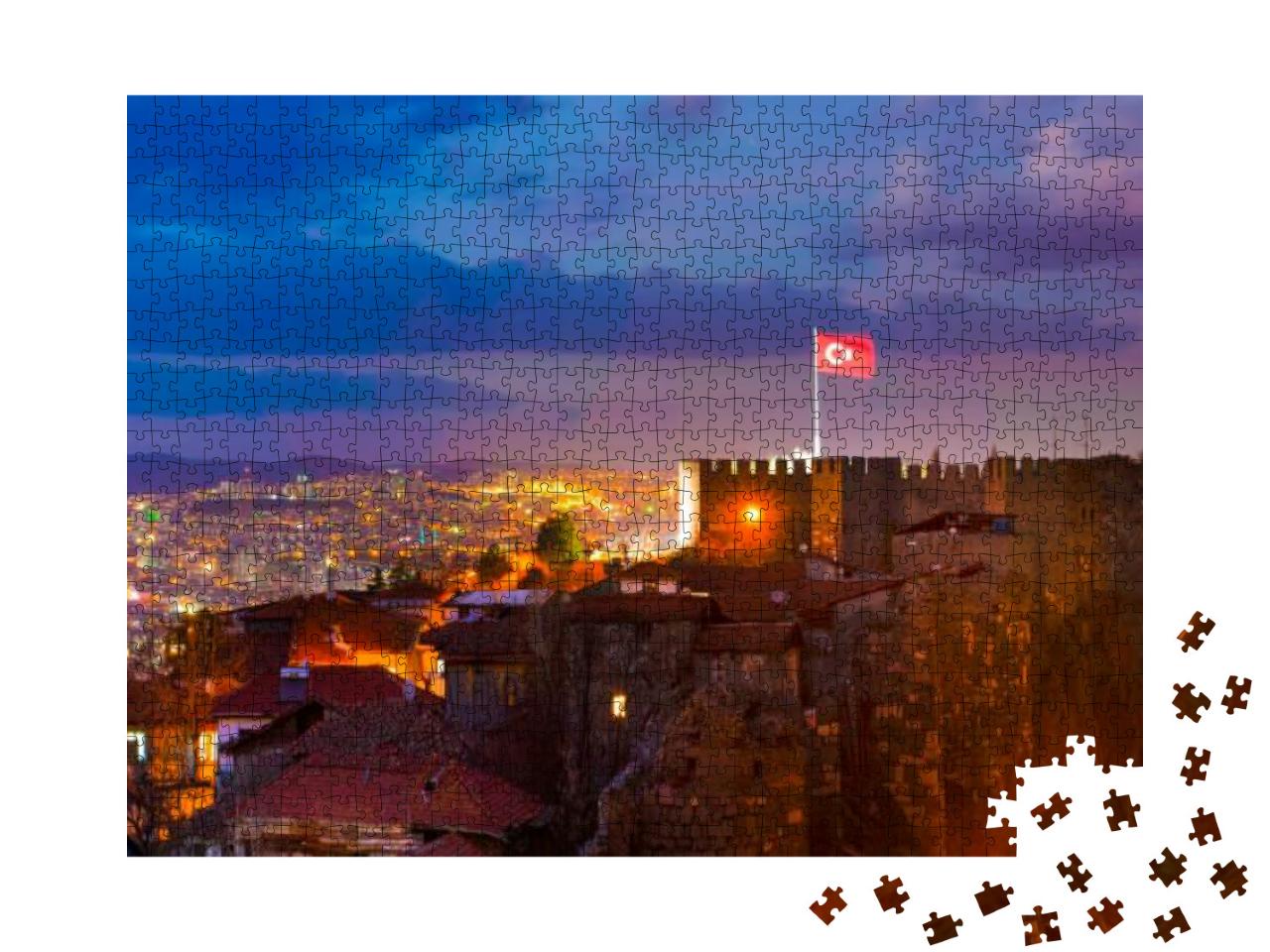 Citadel of Ankara in the Night, Ankara, Turkey... Jigsaw Puzzle with 1000 pieces
