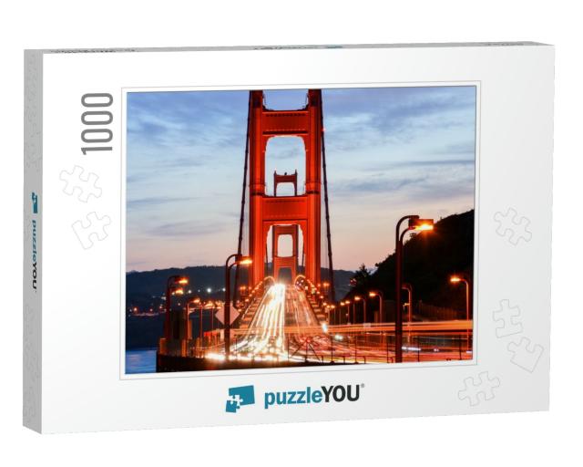 Golden Gate Bridge At Night, San Francisco... Jigsaw Puzzle with 1000 pieces
