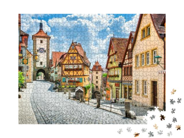 Beautiful Postcard View of the Famous Historic Town of Ro... Jigsaw Puzzle with 1000 pieces