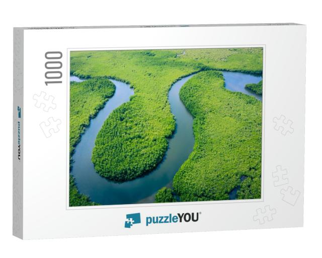 Aerial View of Amazon Rainforest in Brazil, South America... Jigsaw Puzzle with 1000 pieces