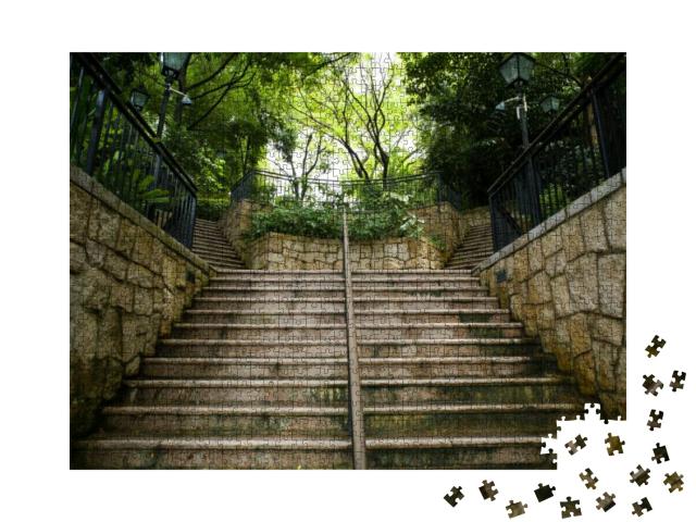 Stairs At Fort Canning Park, Singapore... Jigsaw Puzzle with 1000 pieces