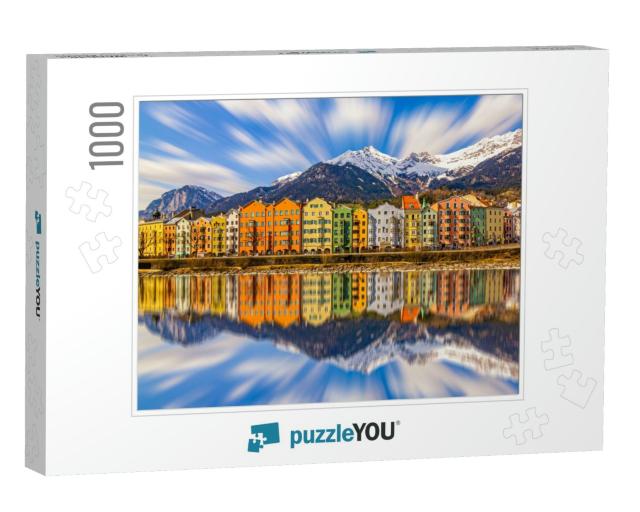 Innsbruck, Austria Town with Colorful Houses... Jigsaw Puzzle with 1000 pieces