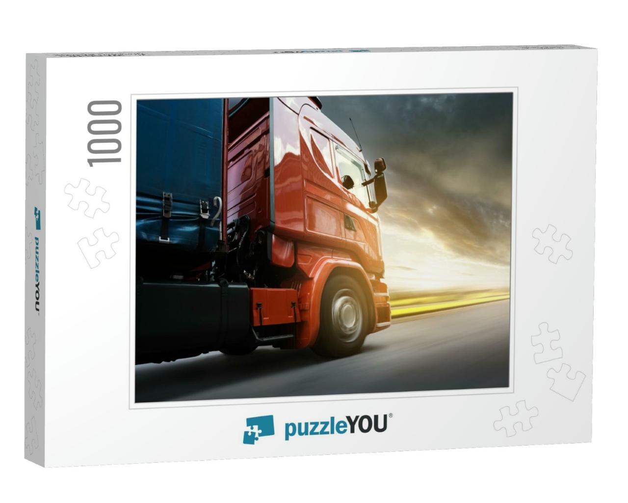 Truck on Highway... Jigsaw Puzzle with 1000 pieces