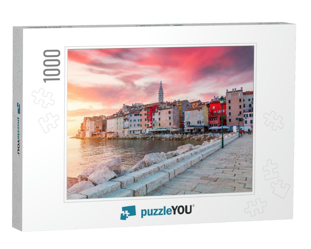 Rovinj Cozy Little Seaside Old Town with Harbor on the Is... Jigsaw Puzzle with 1000 pieces