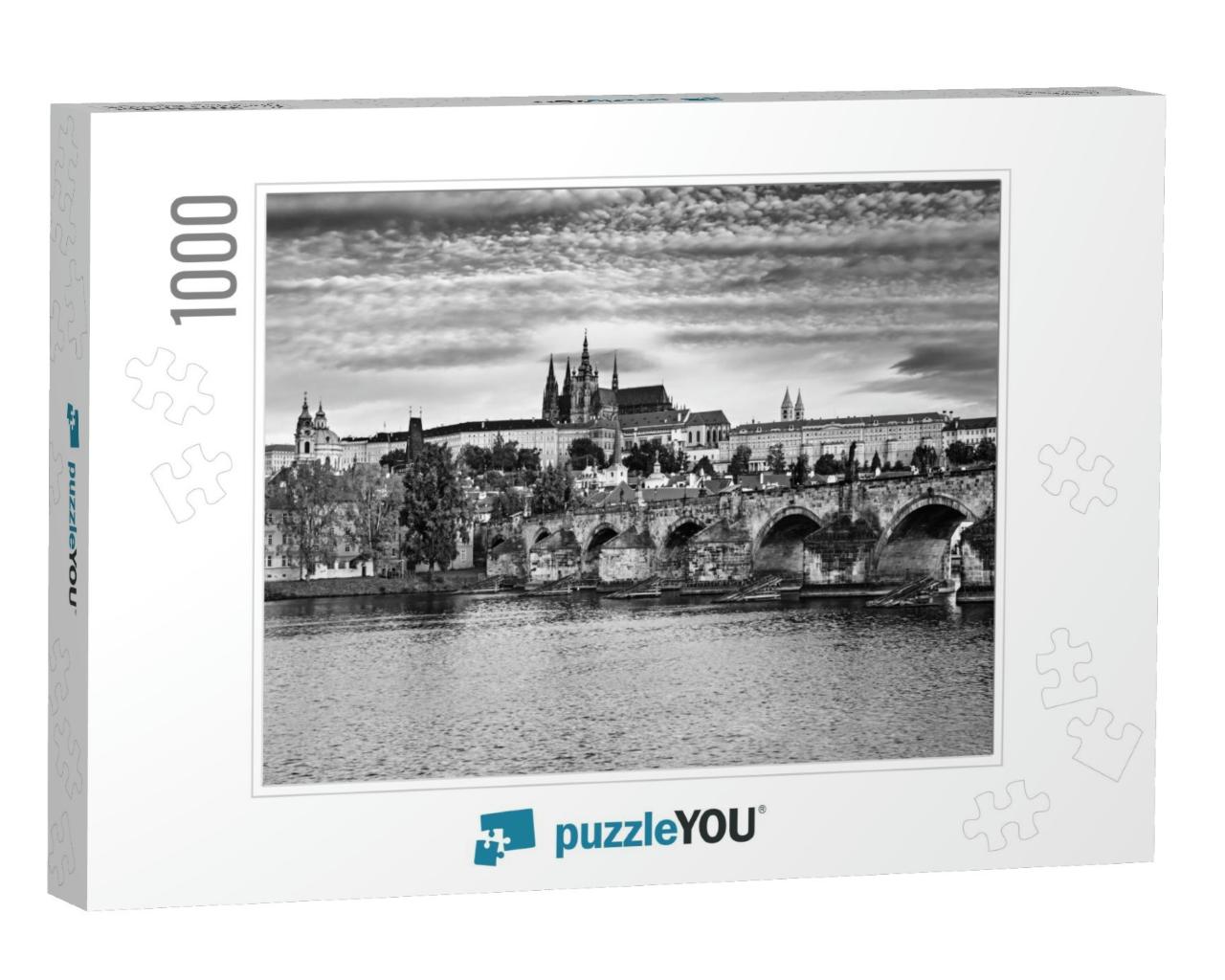 Scenic View on Prague Historical Center with Prague Castl... Jigsaw Puzzle with 1000 pieces