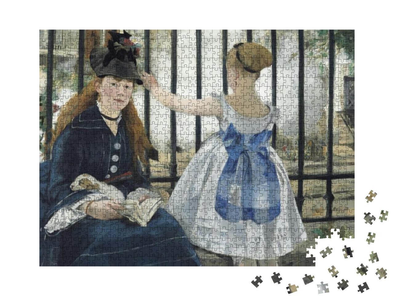 The Railway, by Edouard Manet, 1873, French Painting, Oil... Jigsaw Puzzle with 1000 pieces