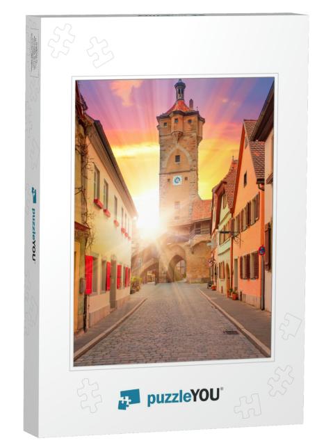 Beautiful Medieval Town of Rothenburg, Bavaria, Germany... Jigsaw Puzzle
