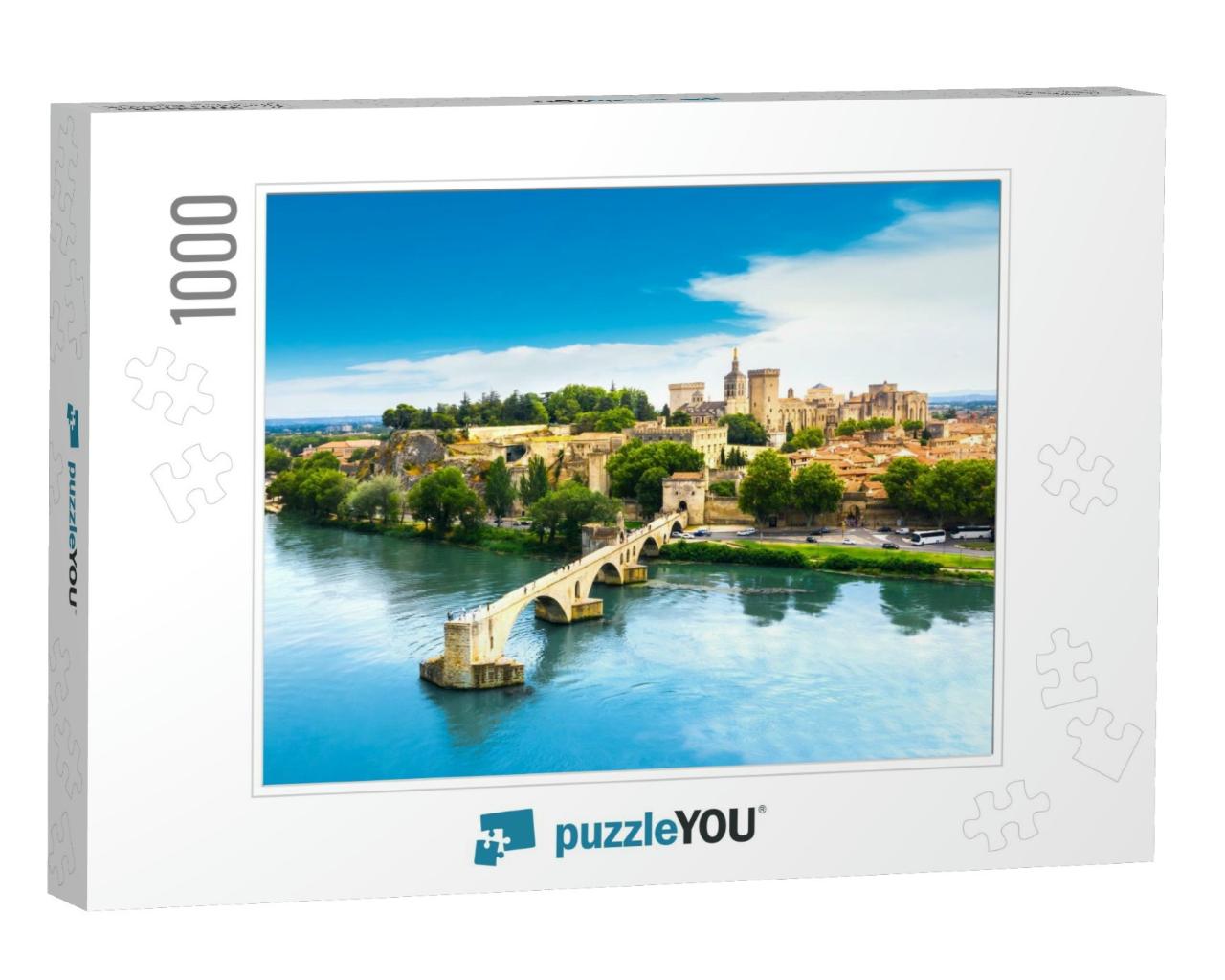 Saint Benezet Bridge in Avignon in a Beautiful Summer Day... Jigsaw Puzzle with 1000 pieces