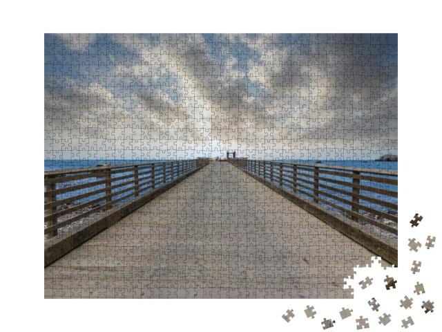 Scorpion Anchorage Pier At Santa Cruz Island in Channel I... Jigsaw Puzzle with 1000 pieces