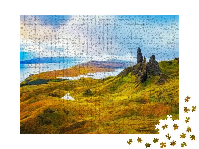 Old Man of Storr Rock Formation, Isle of Skye, Scotland... Jigsaw Puzzle with 1000 pieces